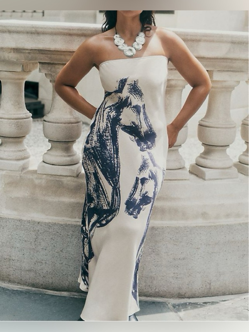 Anthropologie Horse Slip Maxi Dress